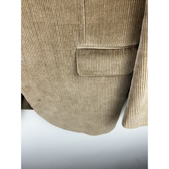 VTG Hunt Valley Corduroy Sport Coat Men's 44 L Tan Brown Jacket Blazer Academia - Picture 11 of 16